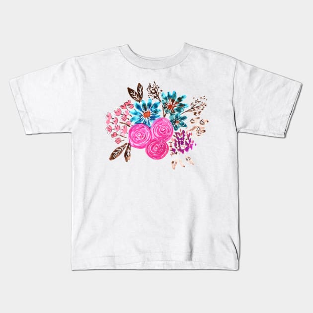 Florals Kids T-Shirt by Ratna Arts